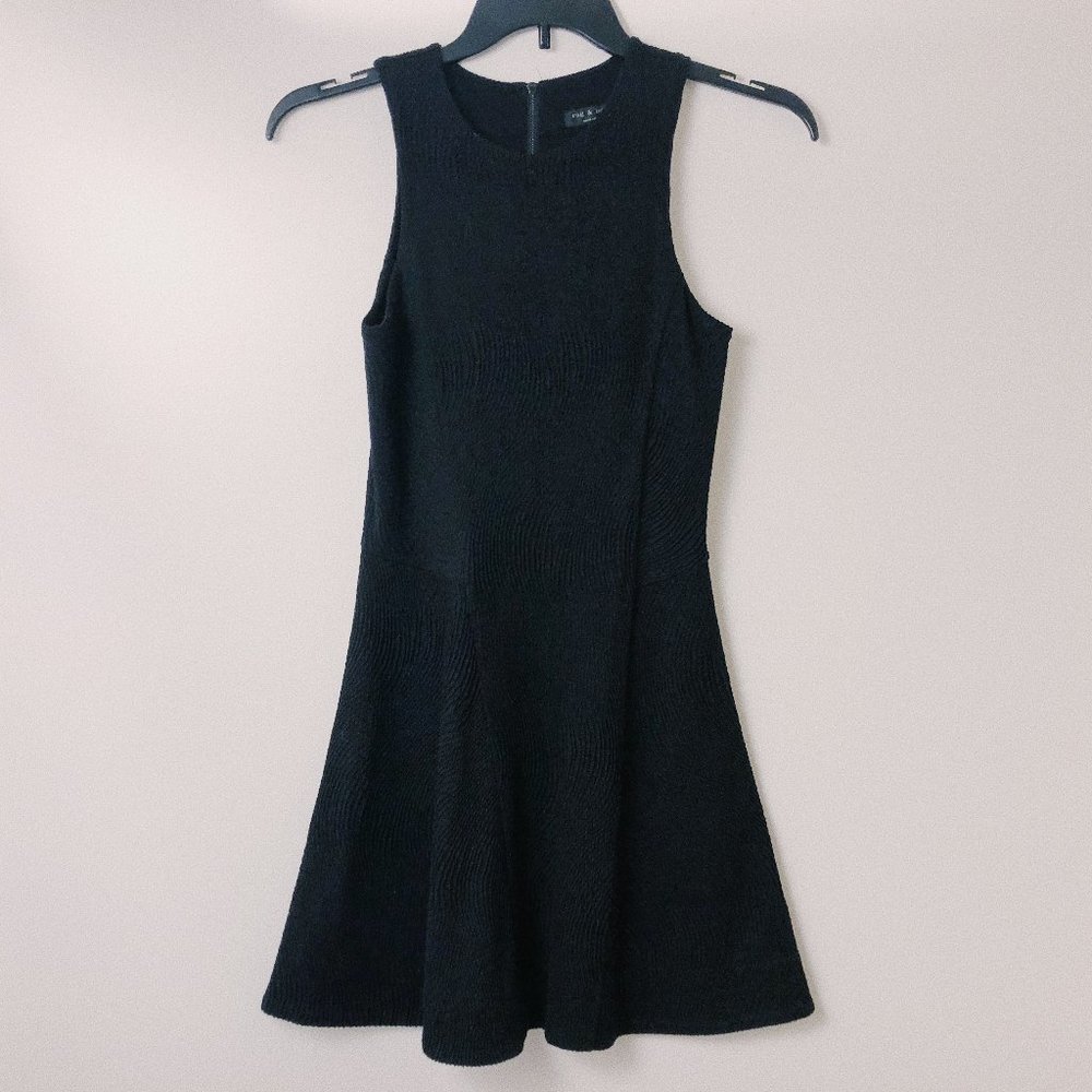 Rag and Bone sleeveless short black dress